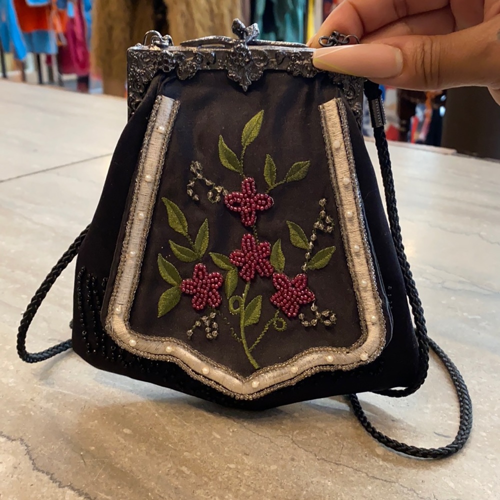 Black Bead Vintage Bag
